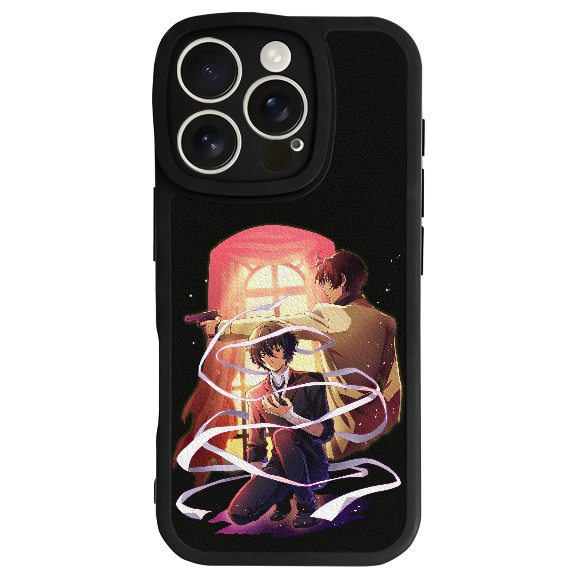 （画像用） 文豪ストレイドッグス Bungo Stray Dogs 【iPhone 16シリーズ対応】シリコンスマホケース（レザー調） 材質：シリコン